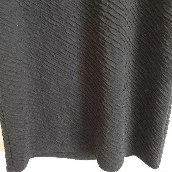 Free People Black Textured Bodycon Cross Back Cutout Dress Size Large - Picture 5 of 10